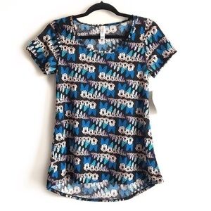 LuLaRoe Disney Minnie Mouse Blue Top xxs